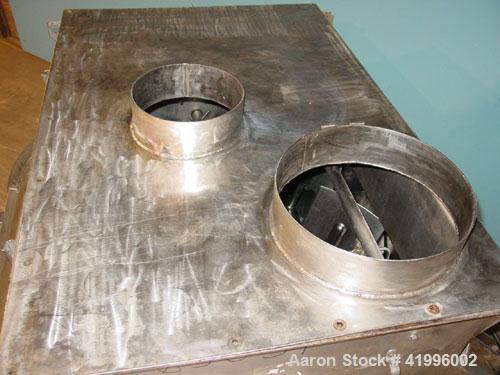 Used Halvor Forberg Twin Shaft Fluidizer, Model 795, Stainless Steel. Chamber approximately 52’’ long x 60’’ wide. (2) 3-1/2’’ diameter shafts with (14) paddles per shaft,  paddles 9-1/4’’ x 10’’ wel...