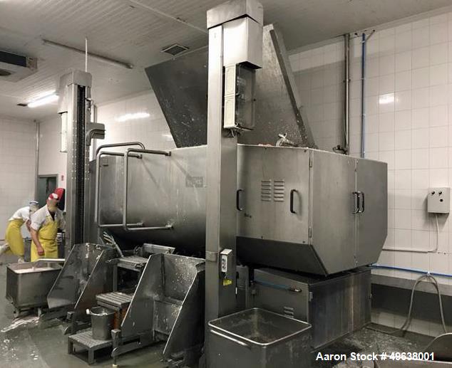 Used Inotec Double Paddle Vacuum Mixer, Type IM3000V. Stainless steel construction. Working capacity 105.9 cubic feet (3000 liters). Double shafts with each 6 paddles. Double end product discharge. C...