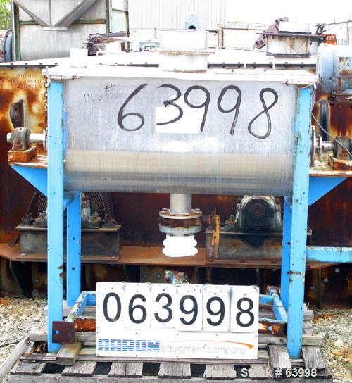 Used Stainless Steel Jaygo Plow Mixer, 10 Cubic Feet, Model JRB10