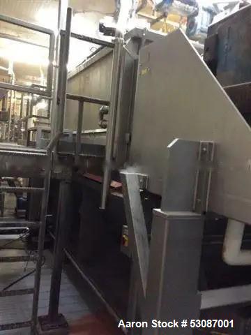 Used Karl Schnell Paddle Mixer, Stainless Steel. Approximately 140 cubic feet, 4000 Liter capacity. Has stainless steel feed hopper with dual screw conveyors, driven by (2) Approximate 5.4HP drive ge...
