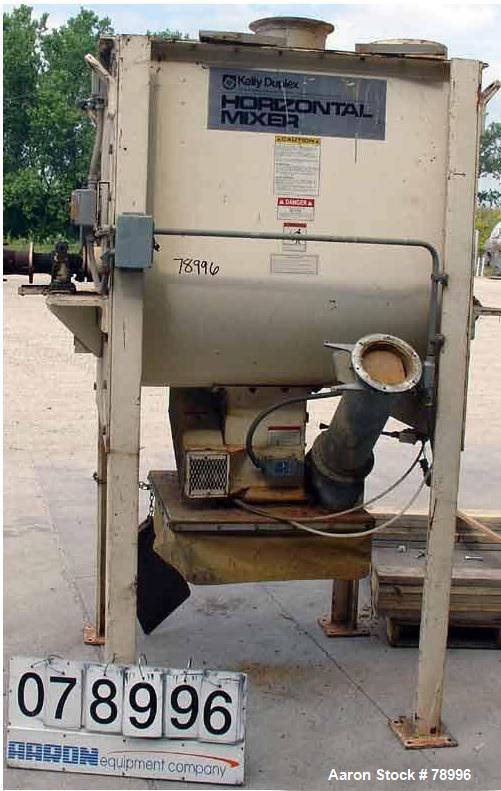 Used Carbon Steel Kelly Duplex Single Shaft Horizontal Paddle Mixer, Model 3604HM
