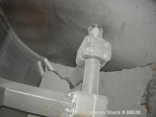 Used Kelly Duplex Paddle Mixer, Model 4204PTV, 44 Cubic Feet, Carbon Steel. Non-jacketed trough 42-1/2" wide x 48" long x approximately 47" deep. Approximate 2-1/2" diameter shaft with (4) bolt on pa...