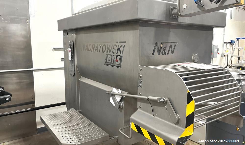 Used- N&N Nadratowski MIX-Series Paddle Blender, Model MIX-900, Stainless Steel. 900 Liter capacity. Two speeds: 16/32 RPM, ...