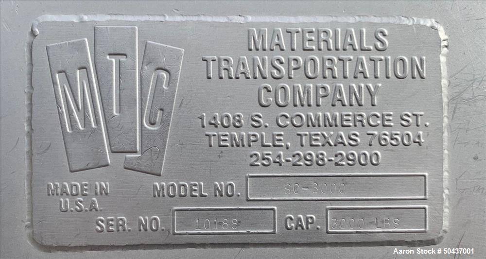 Used- MTC Materials Transportation Company Multiple Agitator Vacuum Blender, Mod