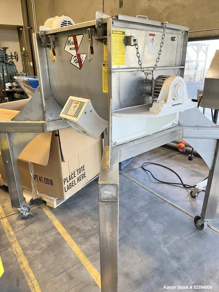 Used Marion Paddle Blender, Stainless Steel. Approximately 10 Cubic feet