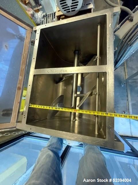Used Marion Paddle Blender, Stainless Steel. Approximately 10 Cubic feet