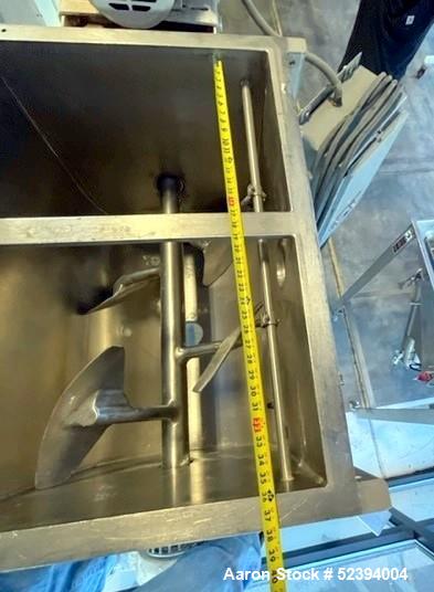 Used- Marion Paddle Blender, Stainless Steel. Approximately 10 Cubic feet