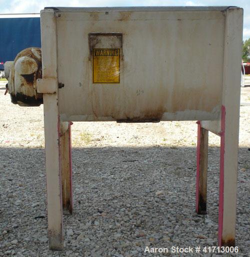 Used Marion Paddle Mixer, Model 1001, 1.5 cubic foot working capacity. 304 stainless steel clad; carbon steel outside. Non-jacketed trough 12" wide x 24" long x approximately 16" deep. 1-1/4" diamete...