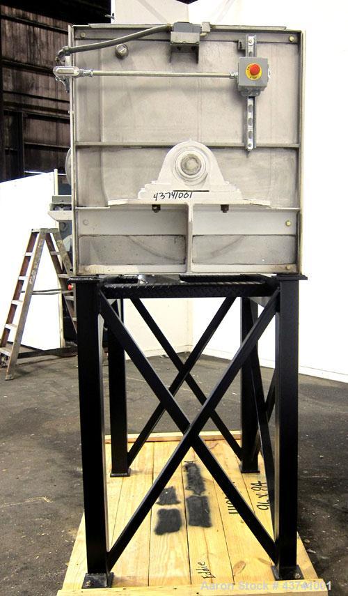 Used Marion Paddle Mixer, Model 2030, 15 Cubic Foot Working Capacity (24 Total), 304 Stainless Steel.  Non-jacketed trough 27-1/2” wide x 48” long x approximately 35” deep.  3” Diameter shaft with (4...
