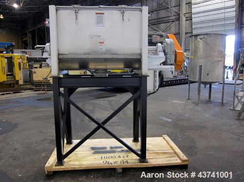 Used- Marion Paddle Mixer, Model 2030, 15 Cubic Foot Working Capacity (24 Total), 304 Stainless Steel.  Non-jacketed trough ...