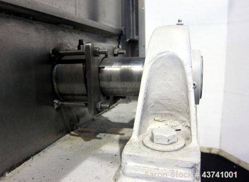 Used Marion Paddle Mixer, Model 2030, 15 Cubic Foot Working Capacity (24 Total), 304 Stainless Steel.  Non-jacketed trough 27-1/2” wide x 48” long x approximately 35” deep.  3” Diameter shaft with (4...