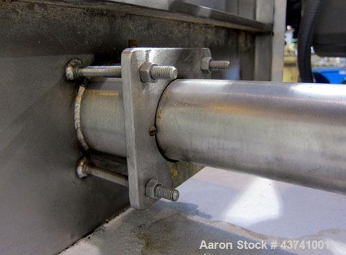 Used Marion Paddle Mixer, Model 2030, 15 Cubic Foot Working Capacity (24 Total), 304 Stainless Steel.  Non-jacketed trough 27-1/2” wide x 48” long x approximately 35” deep.  3” Diameter shaft with (4...