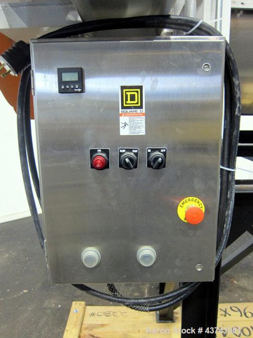 Used Marion Paddle Mixer, Model 2030, 15 Cubic Foot Working Capacity (24 Total), 304 Stainless Steel.  Non-jacketed trough 27-1/2” wide x 48” long x approximately 35” deep.  3” Diameter shaft with (4...
