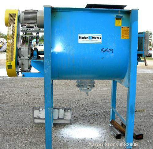 Used Marion Paddle Mixer, Model 3020, Carbon Steel. 30 cubic feet working capacity (41 total). Non-jacketed trough 36" wide x 48" long x approximately 44" deep. 3" diameter shaft with (4) bolt on pad...