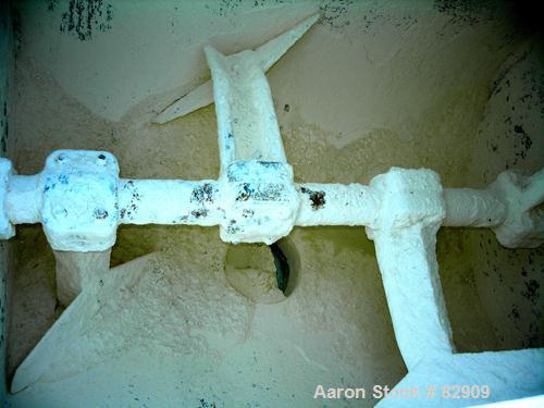 Used Marion Paddle Mixer, Model 3020, Carbon Steel. 30 cubic feet working capacity (41 total). Non-jacketed trough 36" wide x 48" long x approximately 44" deep. 3" diameter shaft with (4) bolt on pad...