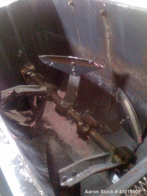 Used Marion Mixer, Model 3060. 60 cubic foot carbon steel paddle mixer. 20 hp, 1800 rpm motor, hinged cover, dust collector.
