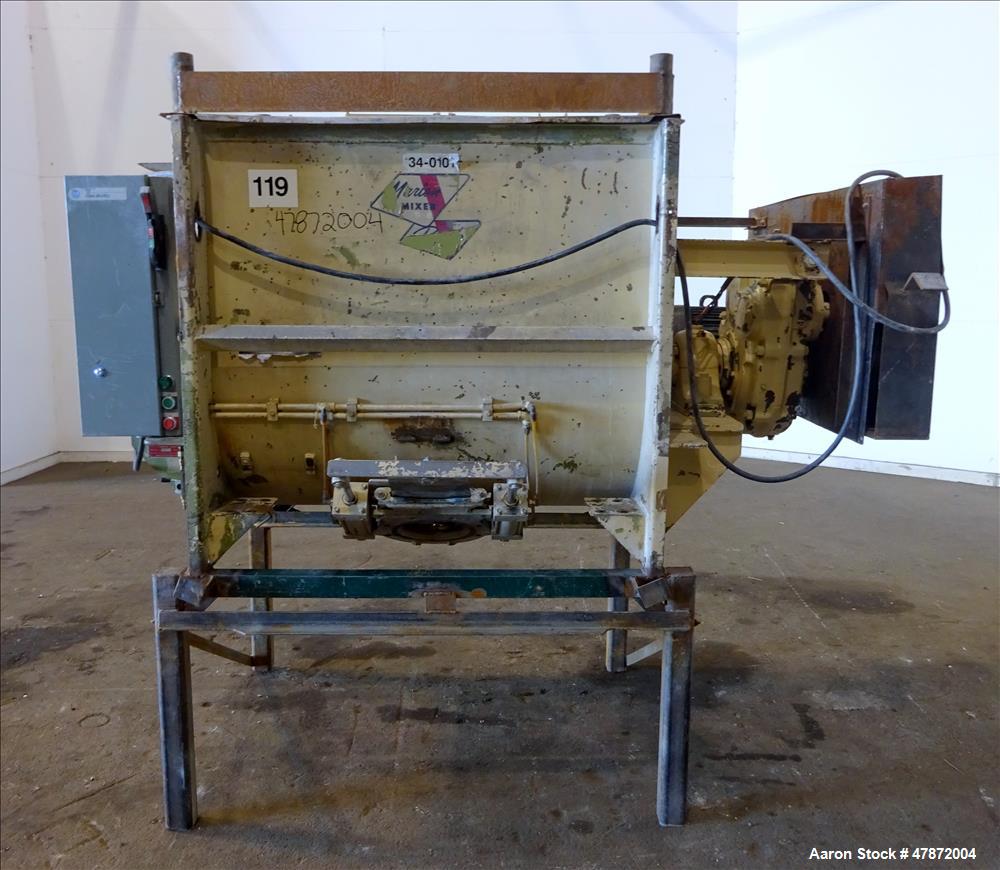Used- Marion Paddle Mixer, Approximately 35 Cubic Feet Capacity, Carbon Steel.