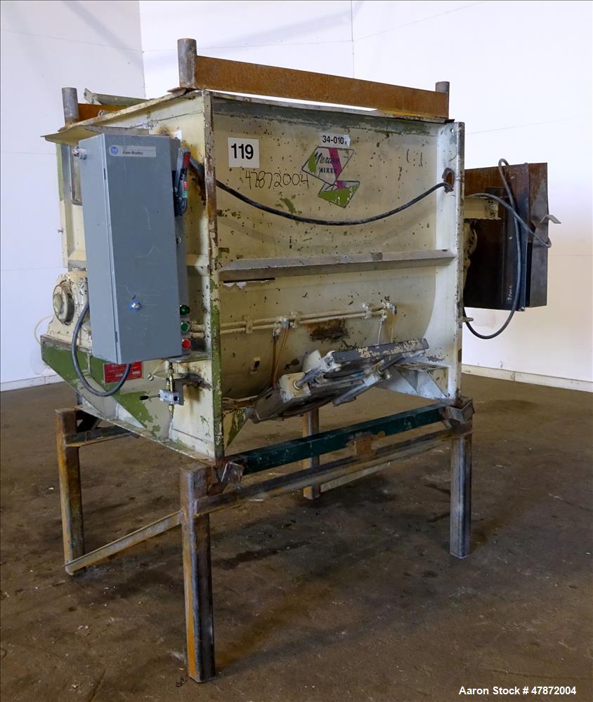 Used Marion Paddle Mixer, Approximately 35 Cubic Feet Capacity, Carbon Steel.