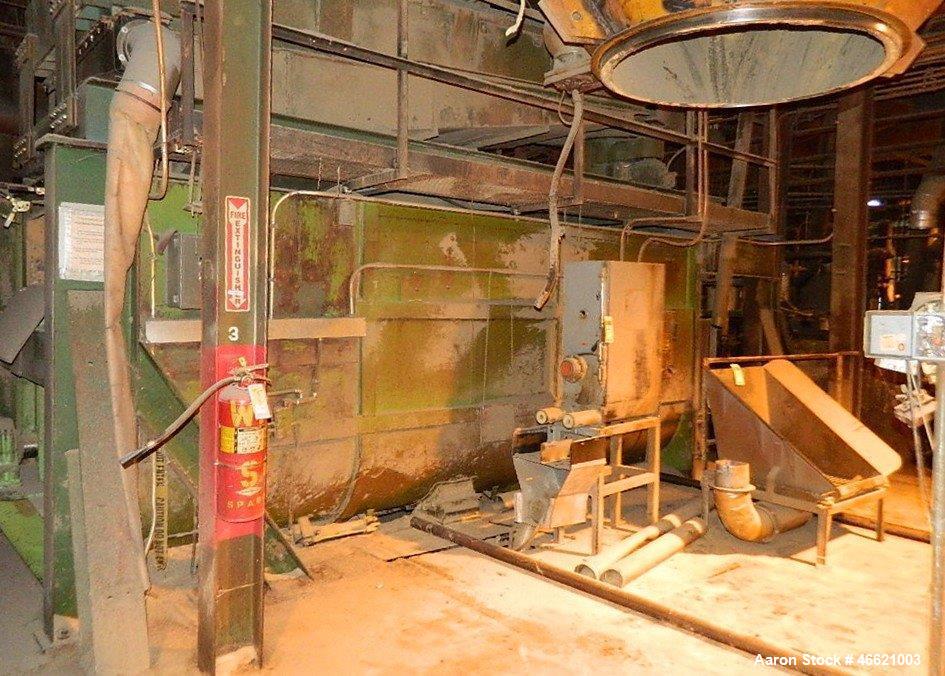 Used Marion Paddle Mixer, 266 Cubic Feet, Model 4200, Carbon Steel. Approximately 54" wide x 16' long trough, driven by 75hp motor with reducer. Serial#69042.