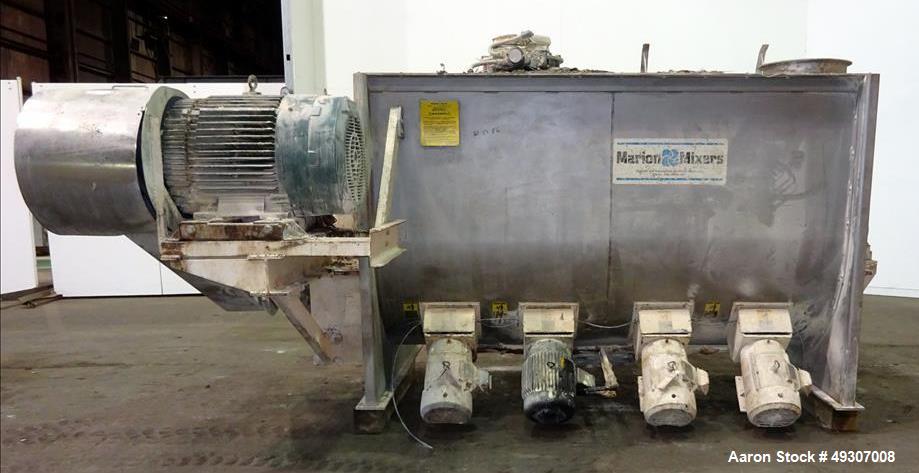 Used Marion Paddle Mixer, Model BPS-5496, 304 Stainless Steel.