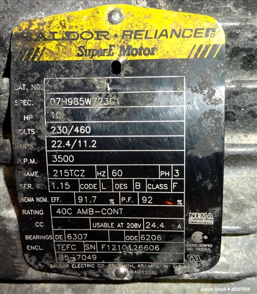 Used Marion Paddle Mixer, Model BPS-5496, 304 Stainless Steel.