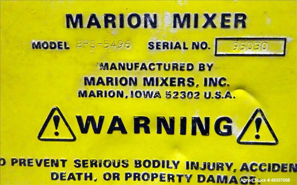 Used Marion Paddle Mixer, Model BPS-5496, 304 Stainless Steel.