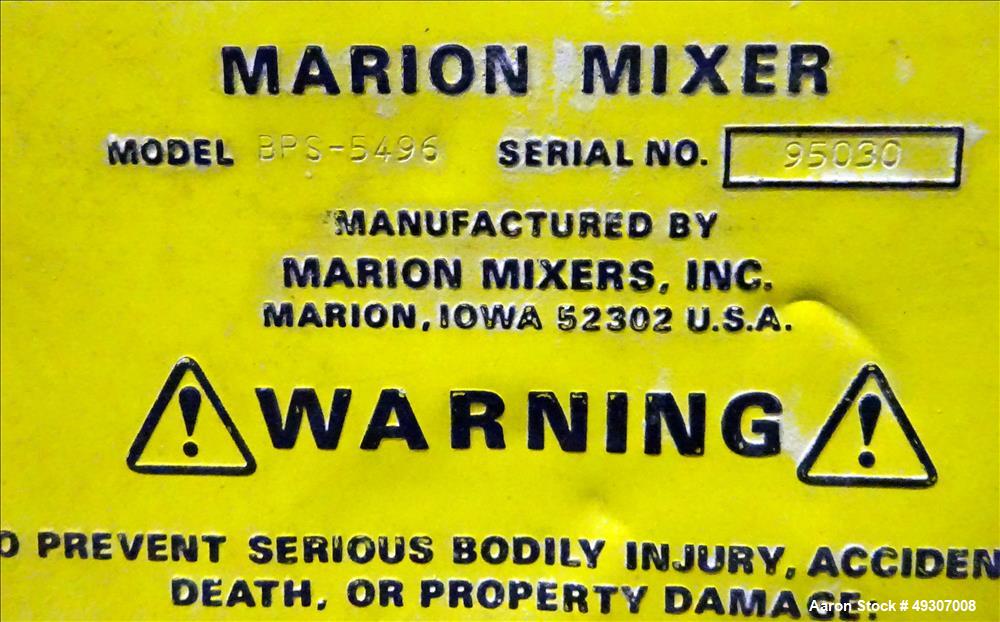 Used- Marion Paddle Mixer, Model BPS-5496, 304 Stainless Steel.