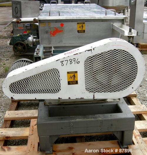 USED: Marion Continuous Paddle Mixer, model C2472. 4.3 to 15.4 cubic feet working capacity, 304 stainless steel. Dimple jacketed trough 24" wide x 72" long x approximately 27" deep, rated 125 psi at ...