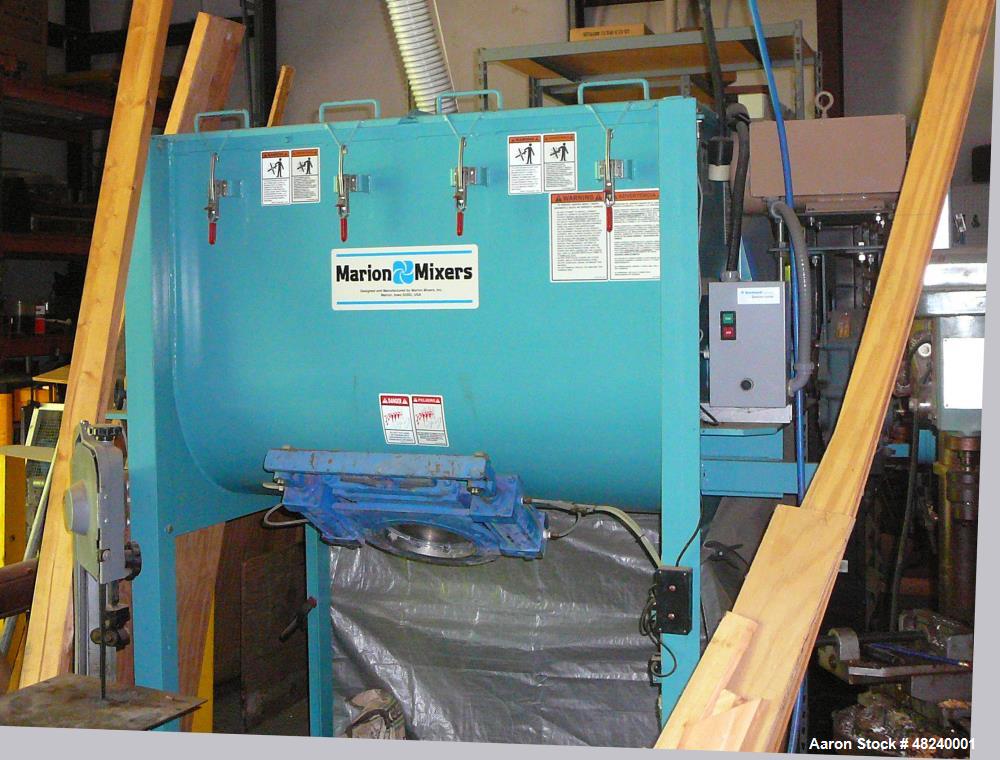 Used- Marion Paddle Mixer, Model SPC-2748. Carbon steel. 15 cubic foot capacity. 27" inside diameter x 48" long. 7-ga. troug...