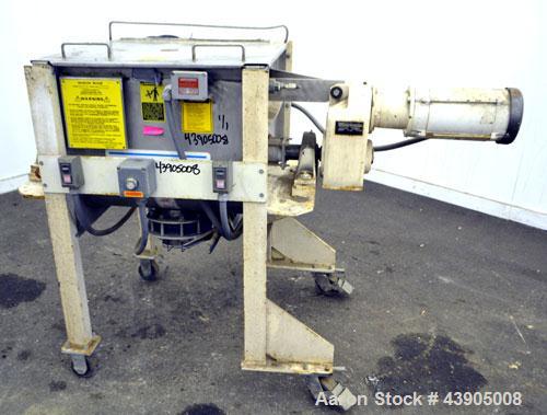 Used Marion Paddle Mixer, Model SPS1824, 3.5 Cubic Foot Working Capacity (5 Total), 304 Stainless Steel. Non-jacketed trough 18” wide x 24” long x approximately 22” deep. 2-1/4” Diameter shaft with (...