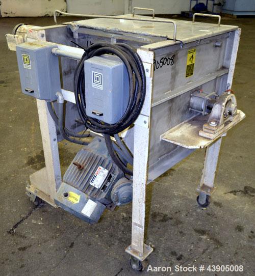 Used- Marion Paddle Mixer, Model SPS1824, 3.5 Cubic Foot Working Capacity (5 Total), 304 Stainless Steel. Non-jacketed troug...