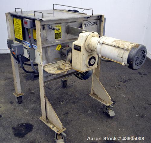 Used Marion Paddle Mixer, Model SPS1824, 3.5 Cubic Foot Working Capacity (5 Total), 304 Stainless Steel. Non-jacketed trough 18” wide x 24” long x approximately 22” deep. 2-1/4” Diameter shaft with (...