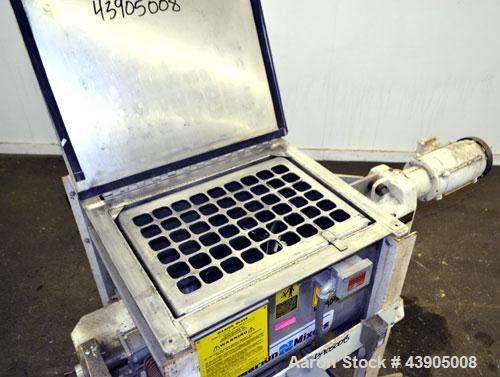 Used Marion Paddle Mixer, Model SPS1824, 3.5 Cubic Foot Working Capacity (5 Total), 304 Stainless Steel. Non-jacketed trough 18” wide x 24” long x approximately 22” deep. 2-1/4” Diameter shaft with (...