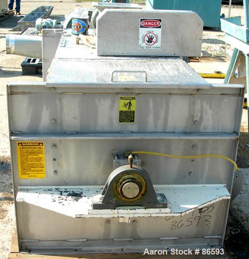 Used Marion Paddle Mixer, Model SPS-2466, Approximately 19.5 Cubic Feet Working Capacity, 304 Stainless Steel. Non-jacketed trough 24" wide x 66" long x approximately 26" deep. 3" diameter shaft with...