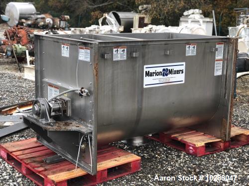 Used Marion paddle mixer, approx 45 cu ft. Model SPY3672. Stainless steel sanitary construction. 36" wide X 72" long X 46" d...
