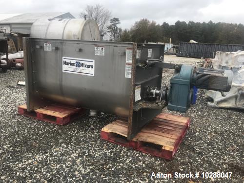 Used Marion paddle mixer, approx 45 cu ft. Model SPY3672. Stainless steel sanitary construction. 36" wide X 72" long X 46" d...