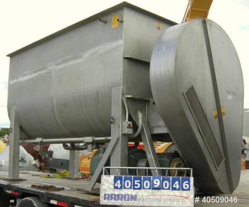 Used Marion Semi-Cylindrical Paddle Mixer, Model SPY66144, approximately 300 cubic feet working capacity, 304 stainless steel. Non-jacketed trough 55 1/2" wide at top opening to approximately 66" wid...
