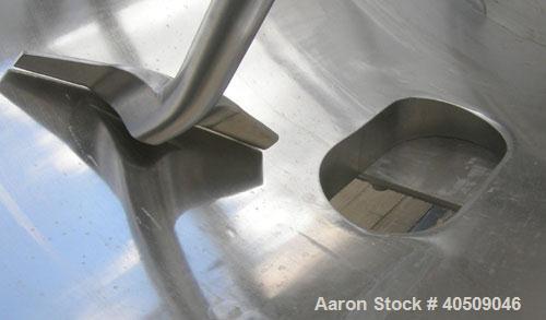 Used Marion Semi-Cylindrical Paddle Mixer, Model SPY66144, approximately 300 cubic feet working capacity, 304 stainless steel. Non-jacketed trough 55 1/2" wide at top opening to approximately 66" wid...