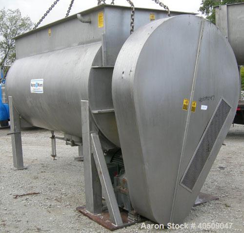 Used Marion Semi-Cylindrical Paddle Mixer, Model SPY66144, approximately 300 cubic feet working capacity, 304 stainless steel. Non-jacketed trough 55 1/2" wide at top opening to approximately 66" wid...