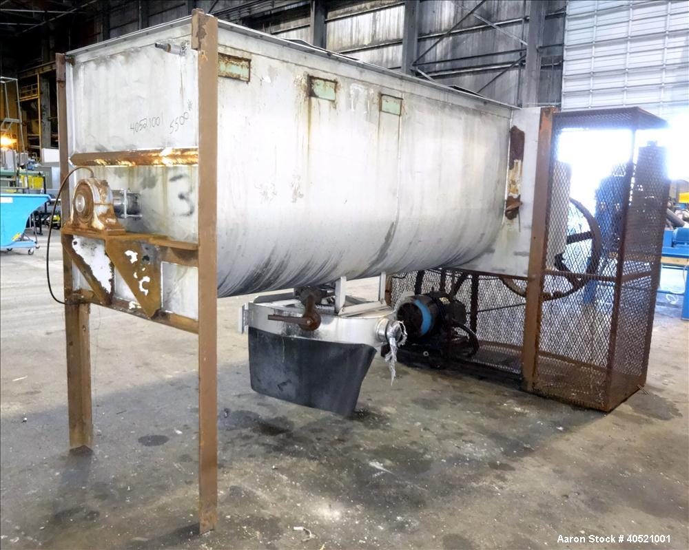 Used Stainless Steel Marion Paddle Mixer, approximately 109 cubic feet working