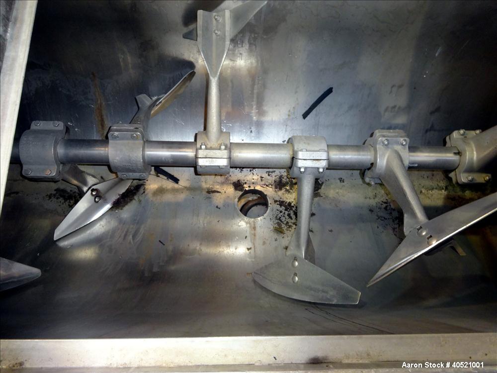 Used Stainless Steel Marion Paddle Mixer, approximately 109 cubic feet working