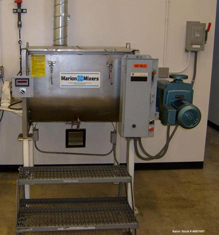 Used Stainless Steel Marion Paddle Mixer, 10 cubic feet