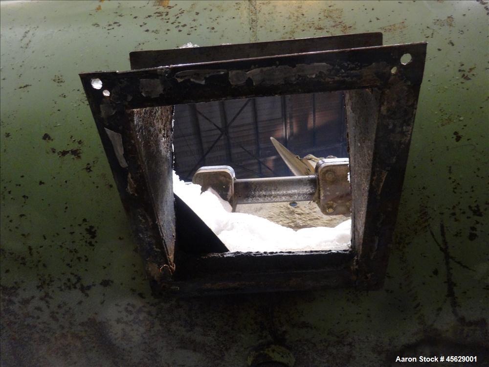 Used Marion Paddle Mixer, Approximately 200 Cubic Feet, Carbon Steel. Non-jacketed trough 144" long x 52" wide x 50" deep. 260 rpm. 4" diameter shaft with (7) 18" wide paddles driven by a 30 hp, 3/60...