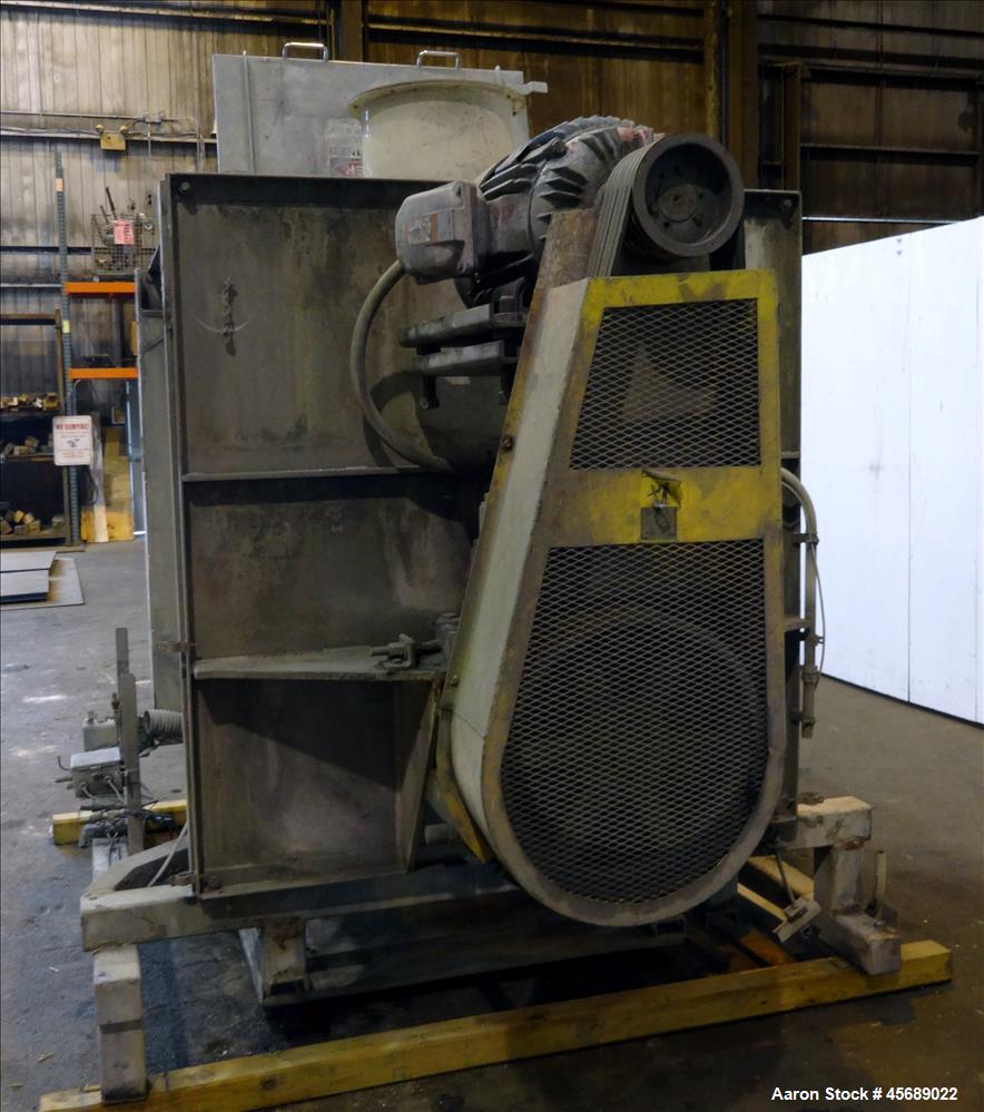 Used Marion Paddle Mixer, 304 Stainless Steel. Approximate 109 cubic feet/500 Pound Working Capacity. Non-jacketed tough approximately 73" long x 54" wide x 64" deep, 5" diameter shaft with (6) paddl...