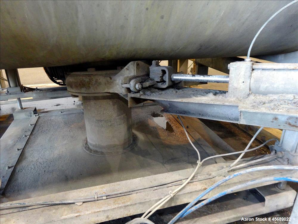 Used Marion Paddle Mixer, 304 Stainless Steel. Approximate 109 cubic feet/500 Pound Working Capacity. Non-jacketed tough approximately 73" long x 54" wide x 64" deep, 5" diameter shaft with (6) paddl...