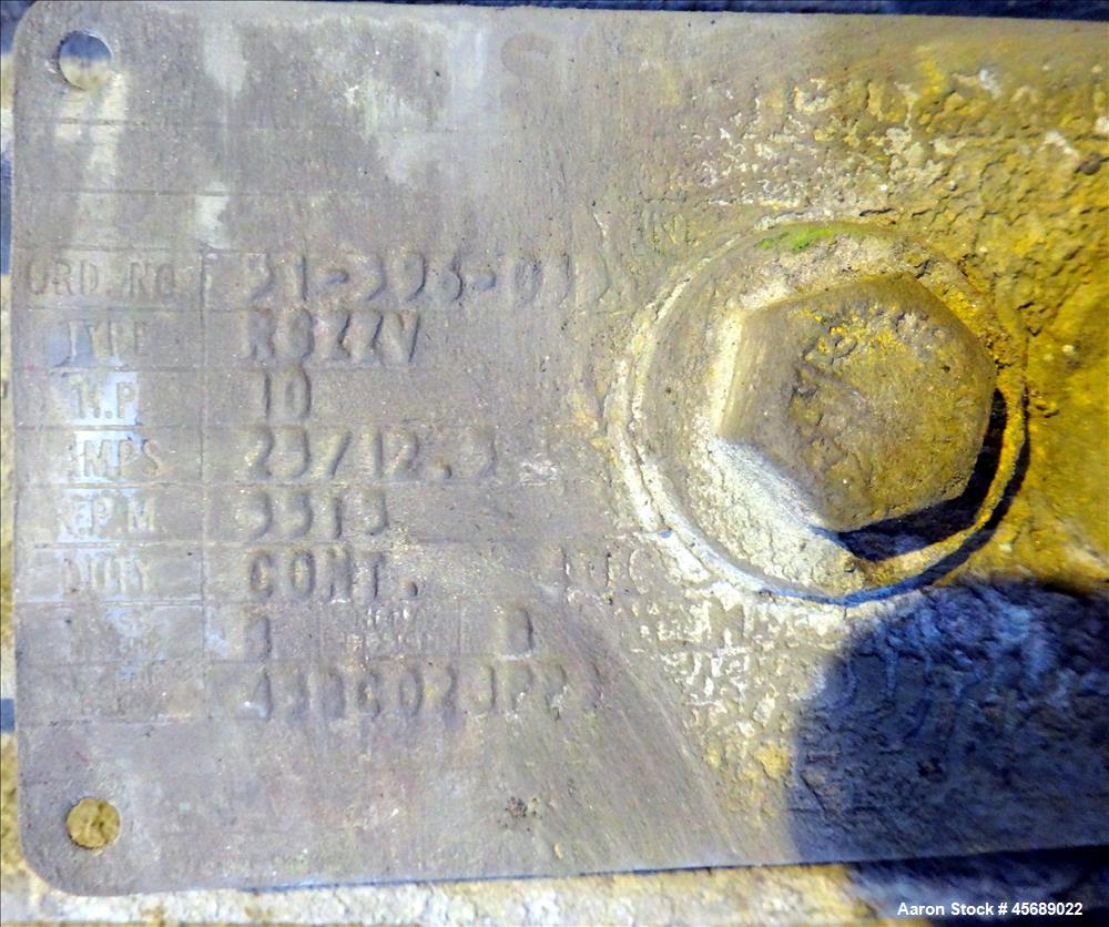 Used Marion Paddle Mixer, 304 Stainless Steel. Approximate 109 cubic feet/500 Pound Working Capacity. Non-jacketed tough approximately 73" long x 54" wide x 64" deep, 5" diameter shaft with (6) paddl...