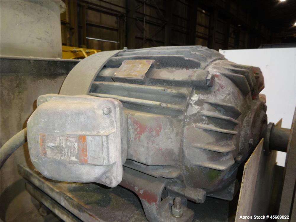 Used Marion Paddle Mixer, 304 Stainless Steel. Approximate 109 cubic feet/500 Pound Working Capacity. Non-jacketed tough approximately 73" long x 54" wide x 64" deep, 5" diameter shaft with (6) paddl...