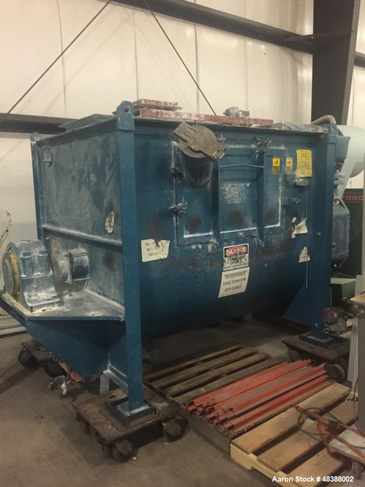 Used- Marion Paddle Mixer, Model # HPC5474. Carbon Steel. Approximately 100 cubic feet. 54" wide x 74" long x 64 1/2" deep, ...