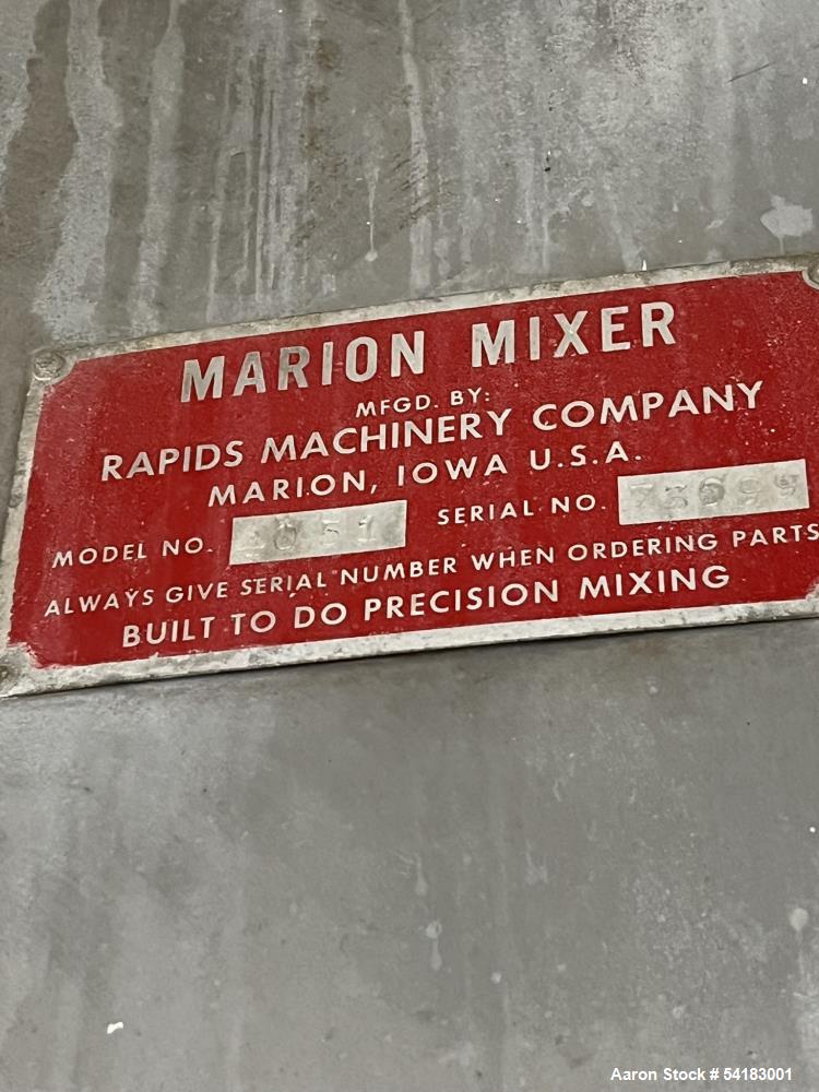 Used Marion 100 CUFT Stainless Steel Paddle Blender, Model 4051