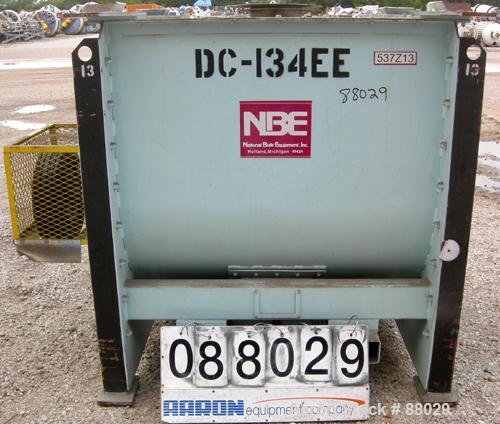 Used National Bulk Equipment Paddle Mixer, model 25-400SP, 44cubic feet, carbon steel. Non-jacketed trough 42-1/2" wide x 48" long x approximately 47" deep.Approximate 2-1/2" diameter shaft with (4) ...